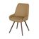 2 Kit 2 Cadeiras Giratorias Aline Rivatti 52 cm -Largura- Estofado em PU Caramelo e Base em Aco Marrom